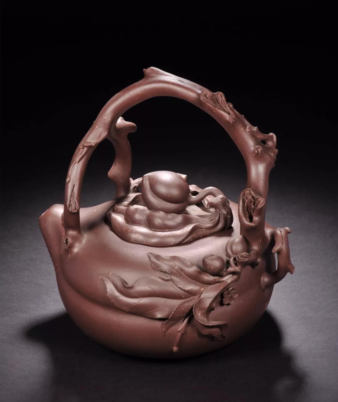 10種最美花器提梁壺，精美別致雕花紫砂壺!