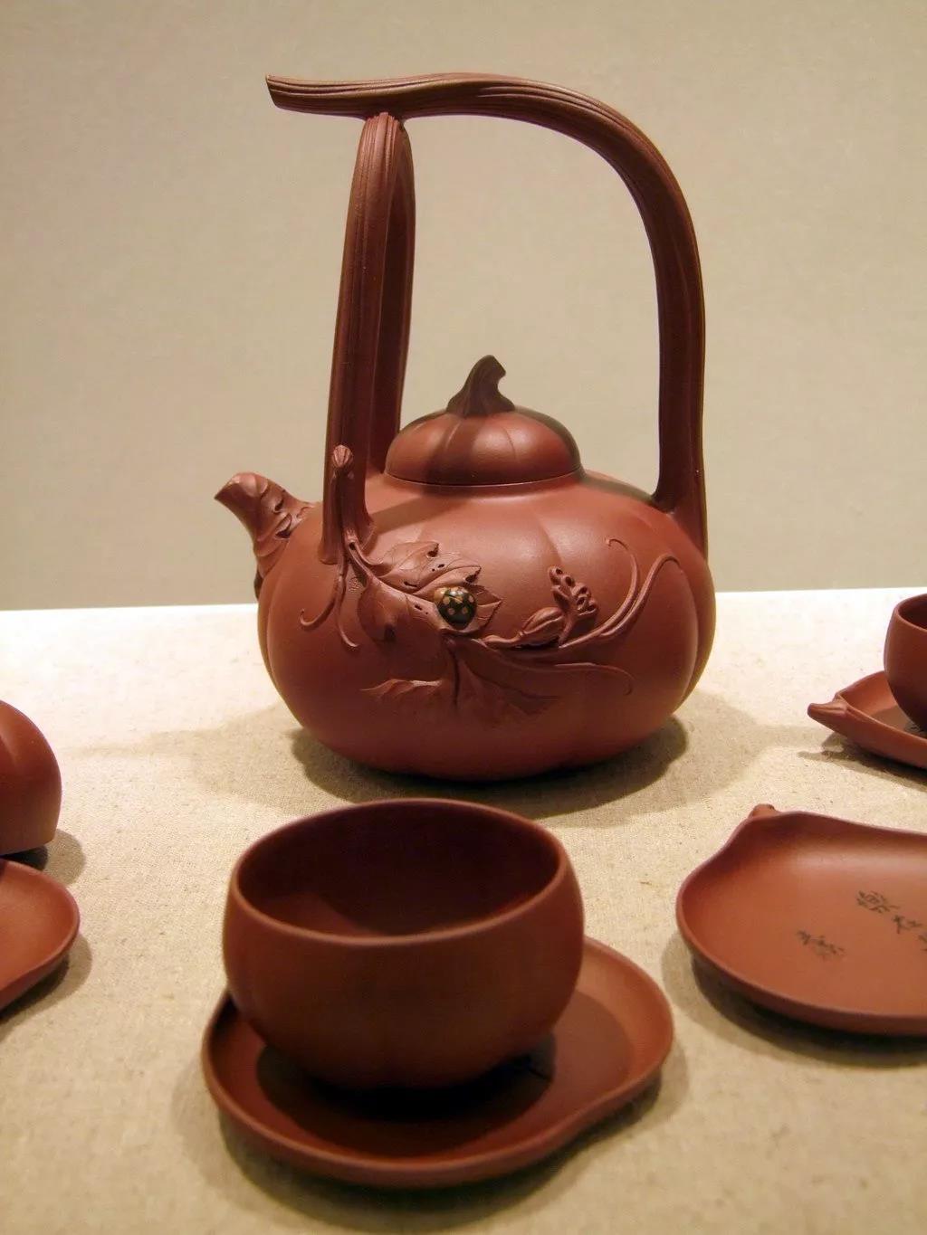 10種最美花器提梁壺，精美別致雕花紫砂壺!